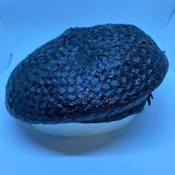 Vintage Union Made Blue Hat with Blue & Cream Bow - Picture 3 of 8